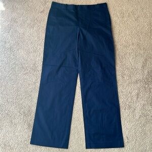 Ralph Lauren Navy Blue Wide/Straight Leg Trouser Chino Pants